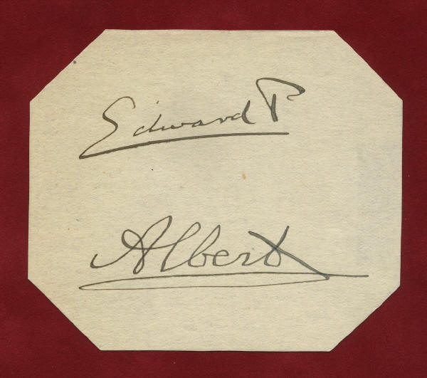 Autograph 508802 Signatures of King Edward VIII and King VI